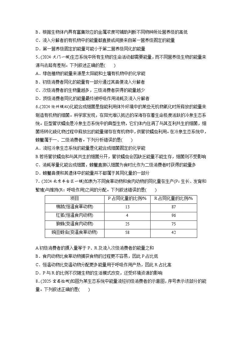 【备考2026】高考生物一轮复习资源：第9单元 课时练46 生态系统的结构和能量流动（课时精练）（学生版）第2页