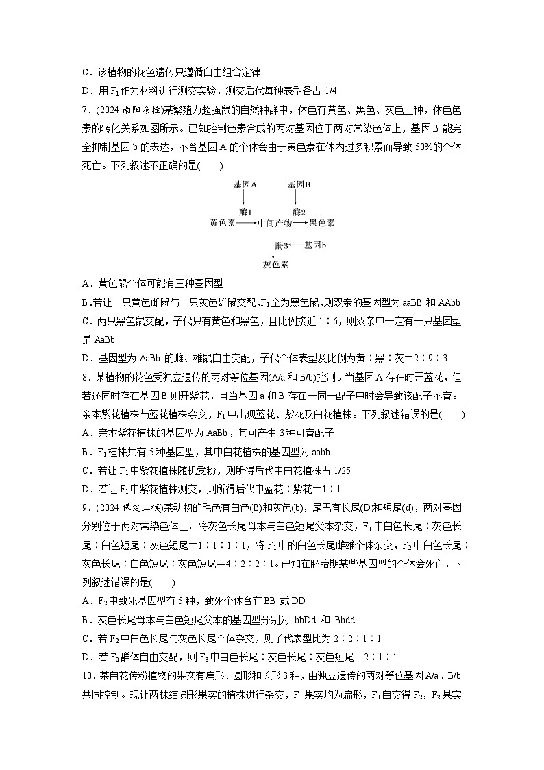 【备考2026】高考生物一轮复习资源：第5单元 专题突破7 自由组合定律中的特殊分离比（课时精练）（学生版）第3页