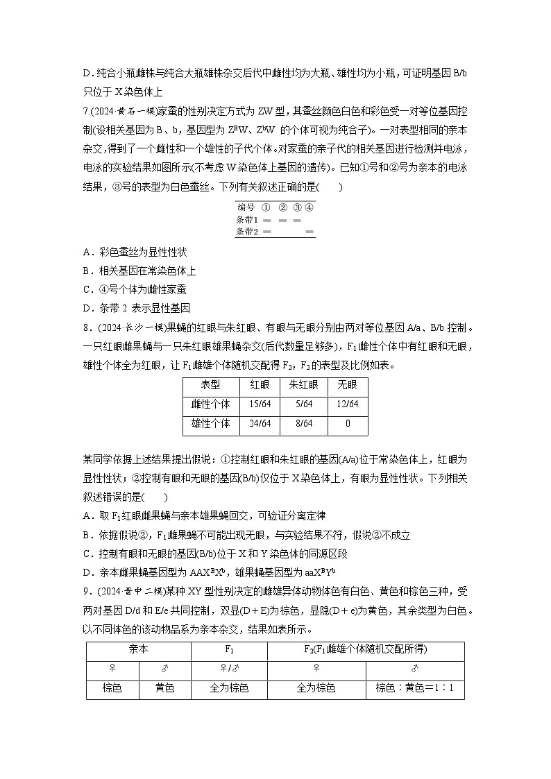 【备考2026】高考生物一轮复习资源：第5单元 专题突破8 基因在染色体上的位置判断（课时精练）（学生版）第3页