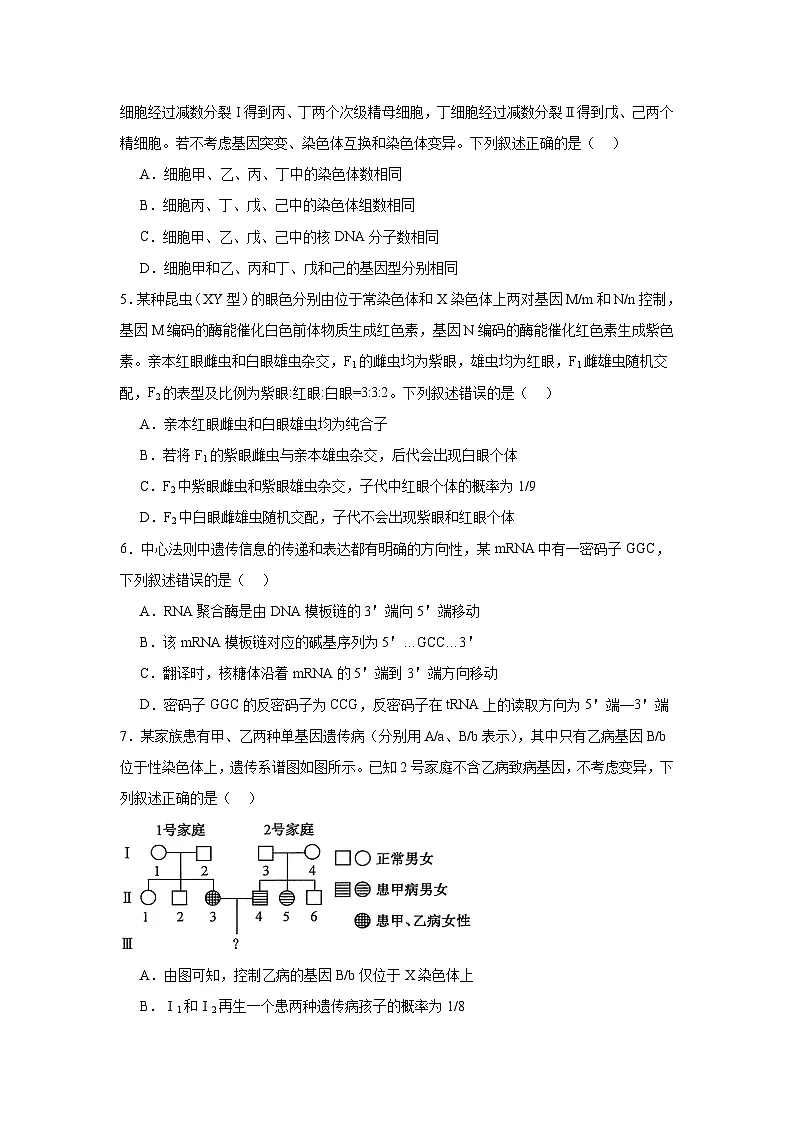 2025届陕西省宝鸡市名校高三下学期5月质量检测生物试卷（附答案解析）第2页