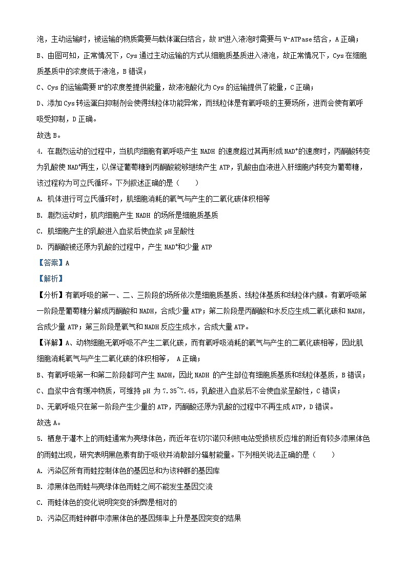 重庆市2024_2025学年高三生物上学期12月月考试题含解析第3页