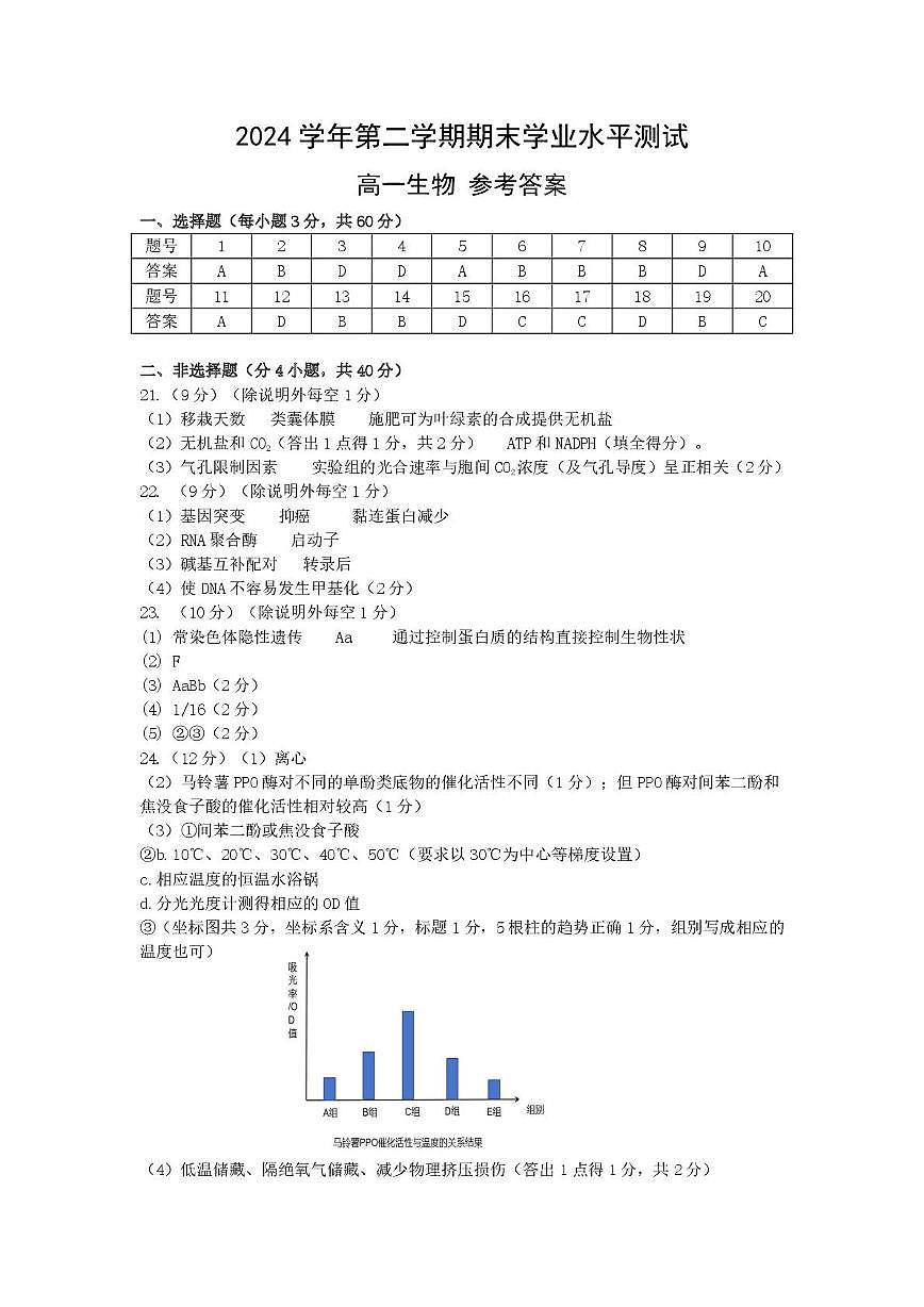 生物答案第1页