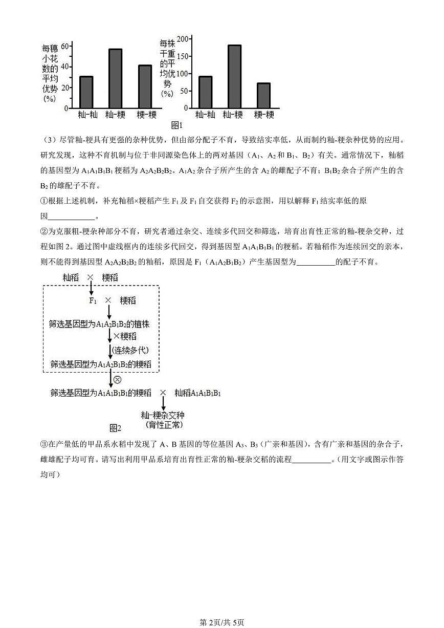 2016-2025北京高考真题生物汇编：生物的进化章节综合 有答案第2页