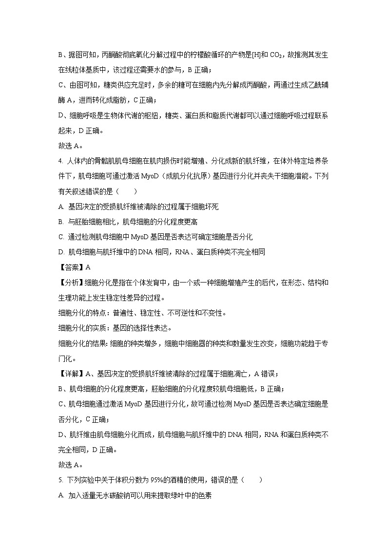 河北省邯郸市部分学校2025届高三下省级联测生物试卷（解析版）第3页