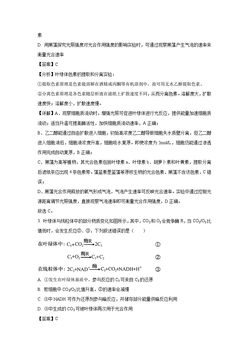 云南省拟联考2025届年高三下5月月考生物试卷（解析版）第2页