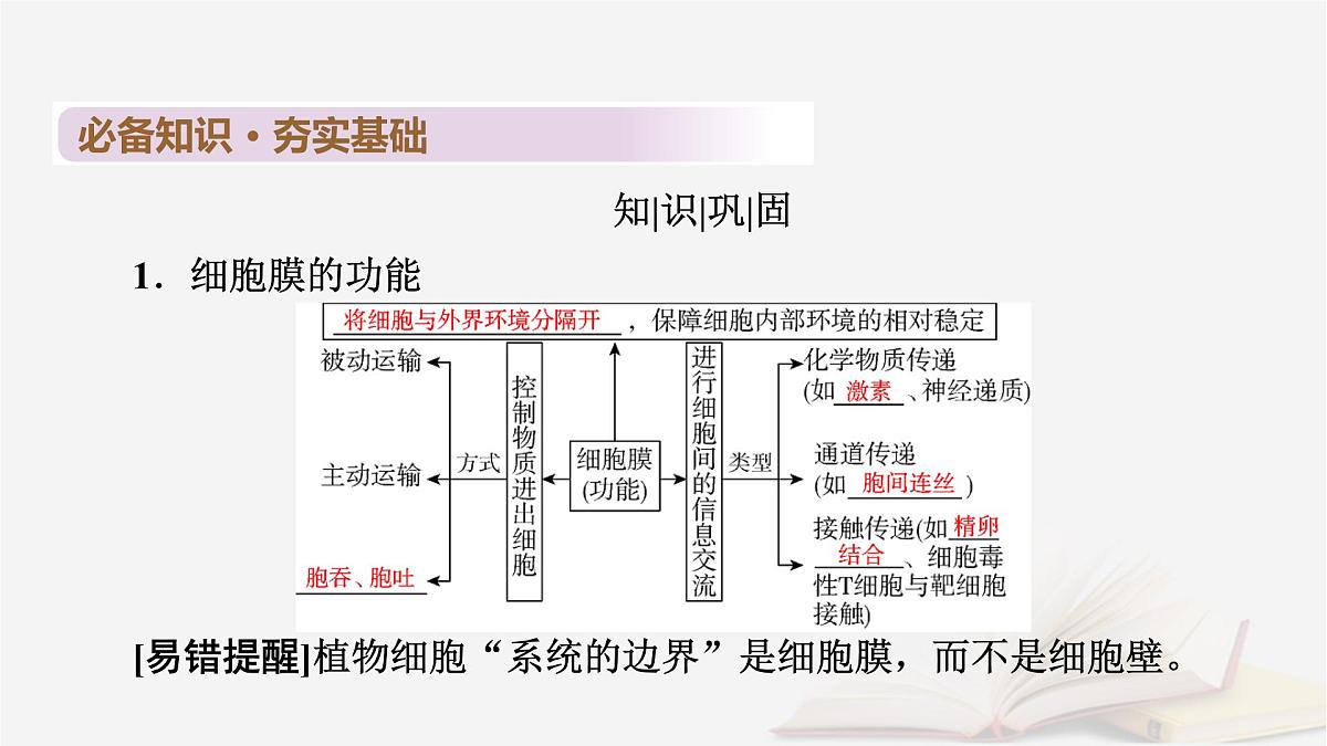 2026届高考生物一轮总复习必修1第2单元细胞的基本结构与物质输入和输出第1讲细胞膜和细胞核课件第6页