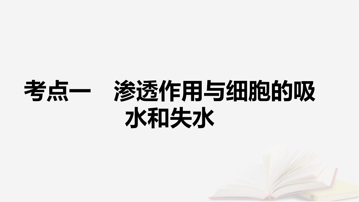 2026届高考生物一轮总复习必修1第2单元细胞的基本结构与物质输入和输出第3讲水进出细胞的原理课件第5页