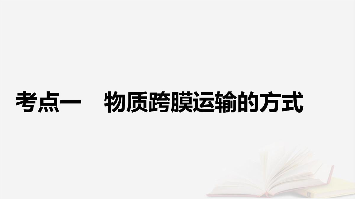 2026届高考生物一轮总复习必修1第2单元细胞的基本结构与物质输入和输出第4讲物质跨膜运输的方式课件第5页