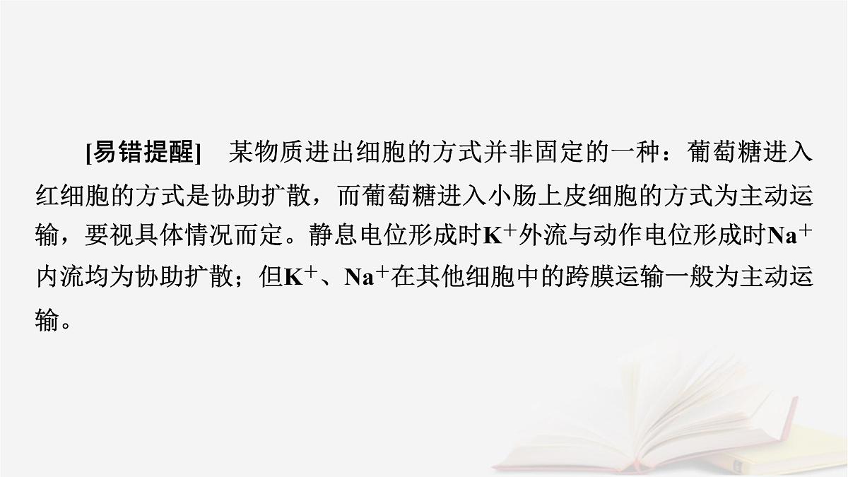 2026届高考生物一轮总复习必修1第2单元细胞的基本结构与物质输入和输出第4讲物质跨膜运输的方式课件第8页