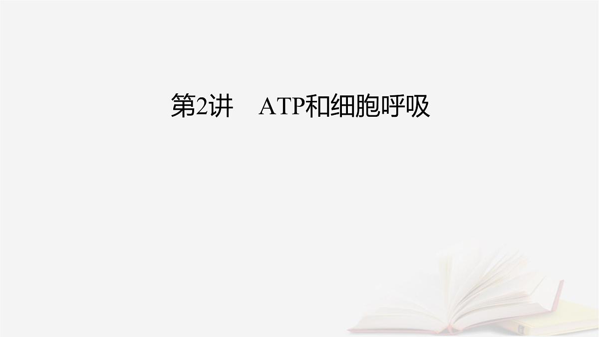 2026届高考生物一轮总复习必修1第3单元细胞的能量供应和利用第2讲ATP和细胞呼吸课件第2页