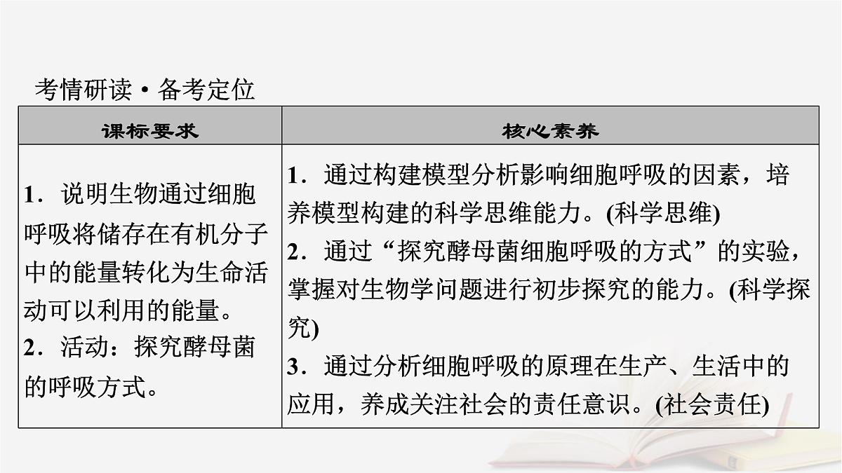2026届高考生物一轮总复习必修1第3单元细胞的能量供应和利用第3讲细胞呼吸的影响因素探究酵母菌细胞呼吸的方式课件第3页