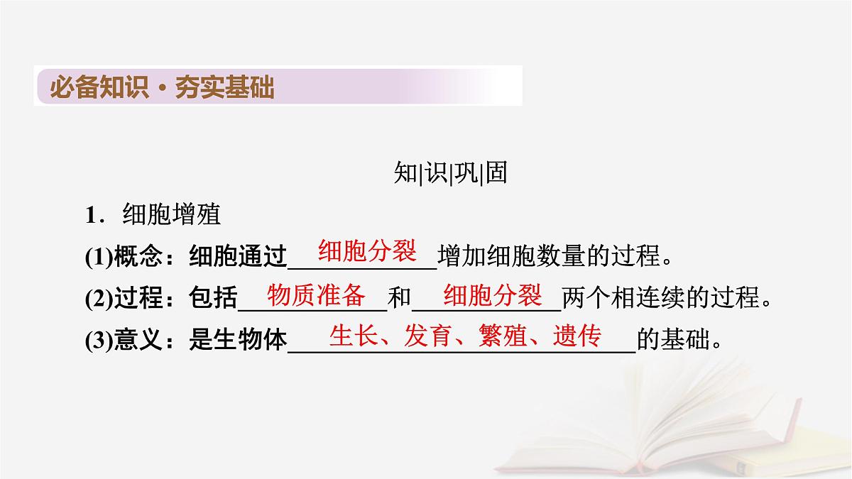 2026届高考生物一轮总复习必修1第4单元细胞的生命历程第1讲细胞的增殖课件第6页