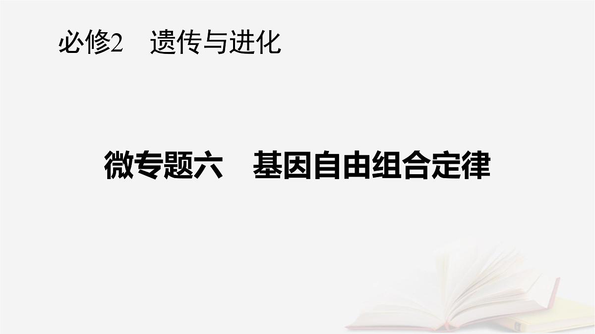 2026届高考生物一轮总复习必修2微专题6基因自由组合定律课件第1页