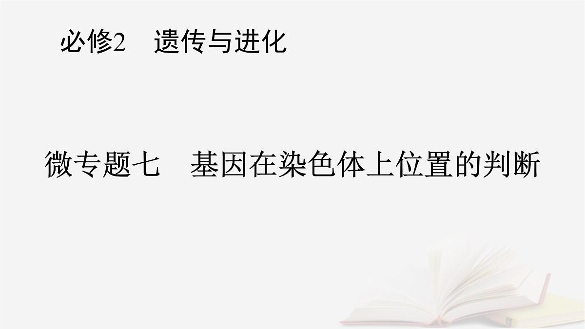 2026届高考生物一轮总复习必修2微专题7基因在染色体上位置的判断课件第1页