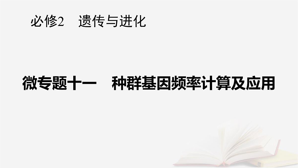 2026届高考生物一轮总复习必修2微专题11种群基因频率计算及应用课件第1页