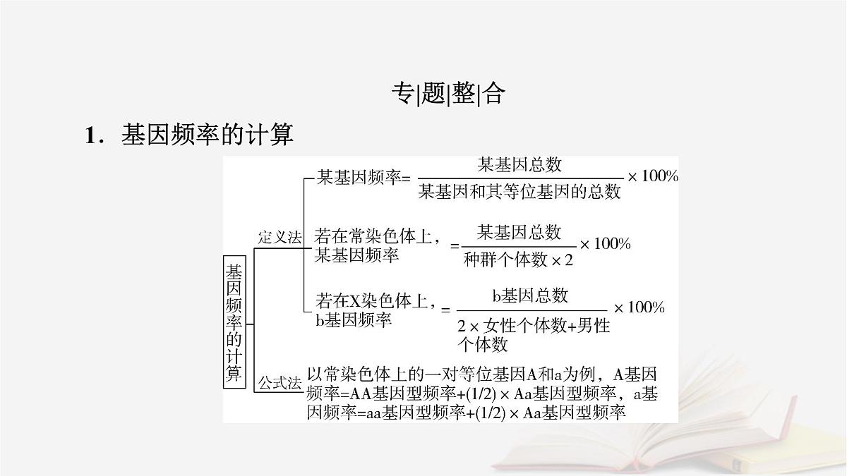 2026届高考生物一轮总复习必修2微专题11种群基因频率计算及应用课件第2页