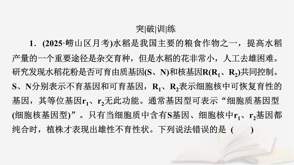 2026届高考生物一轮总复习必修2热点拓展3雄性不育与三系法两系法杂交育种课件第6页