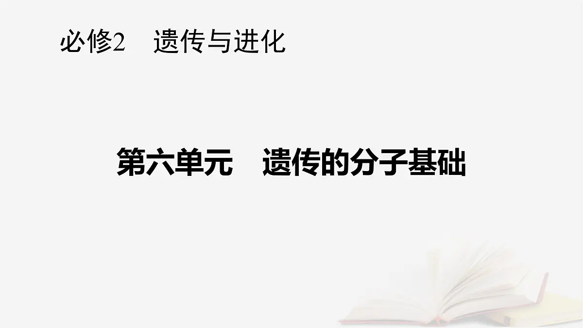 2026届高考生物一轮总复习必修2第6单元遗传的分子基础第2讲DNA分子的结构复制与基因的本质课件第1页
