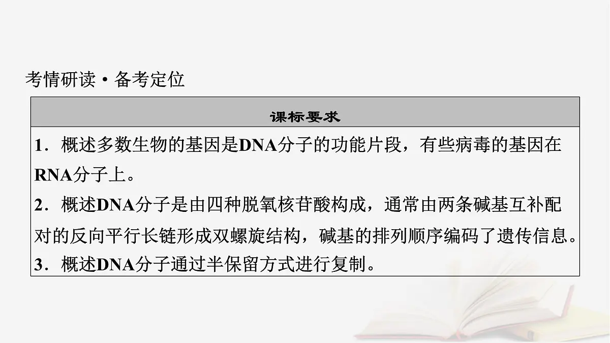 2026届高考生物一轮总复习必修2第6单元遗传的分子基础第2讲DNA分子的结构复制与基因的本质课件第3页