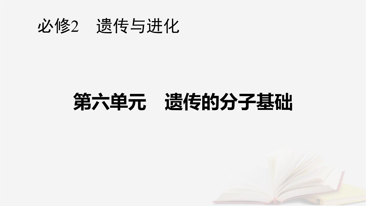 2026届高考生物一轮总复习必修2第6单元遗传的分子基础第3讲基因的表达课件第1页