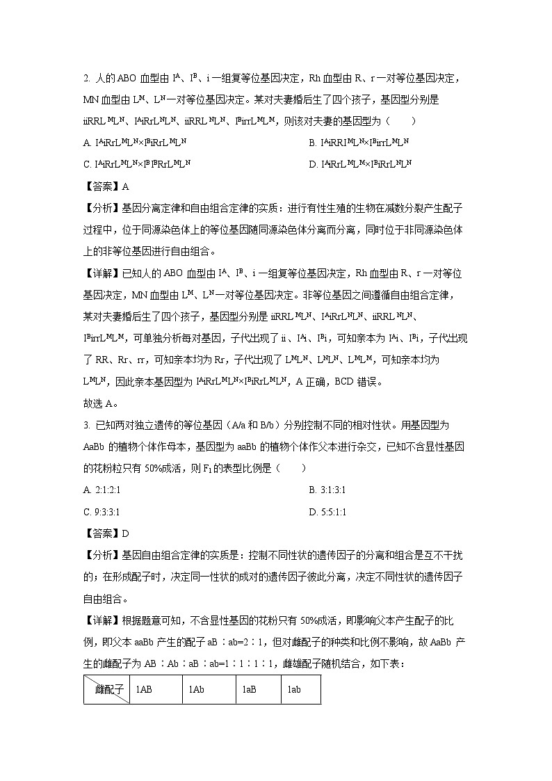 江西省金太阳联考2024-2025学年高一下学期5月第三次月考生物试卷（解析版）第2页