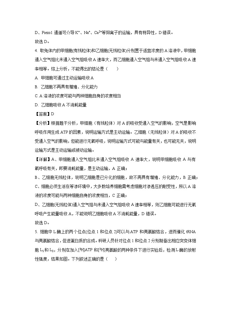 四川省射洪市2025届高三下5月模拟生物试卷（解析版）第3页