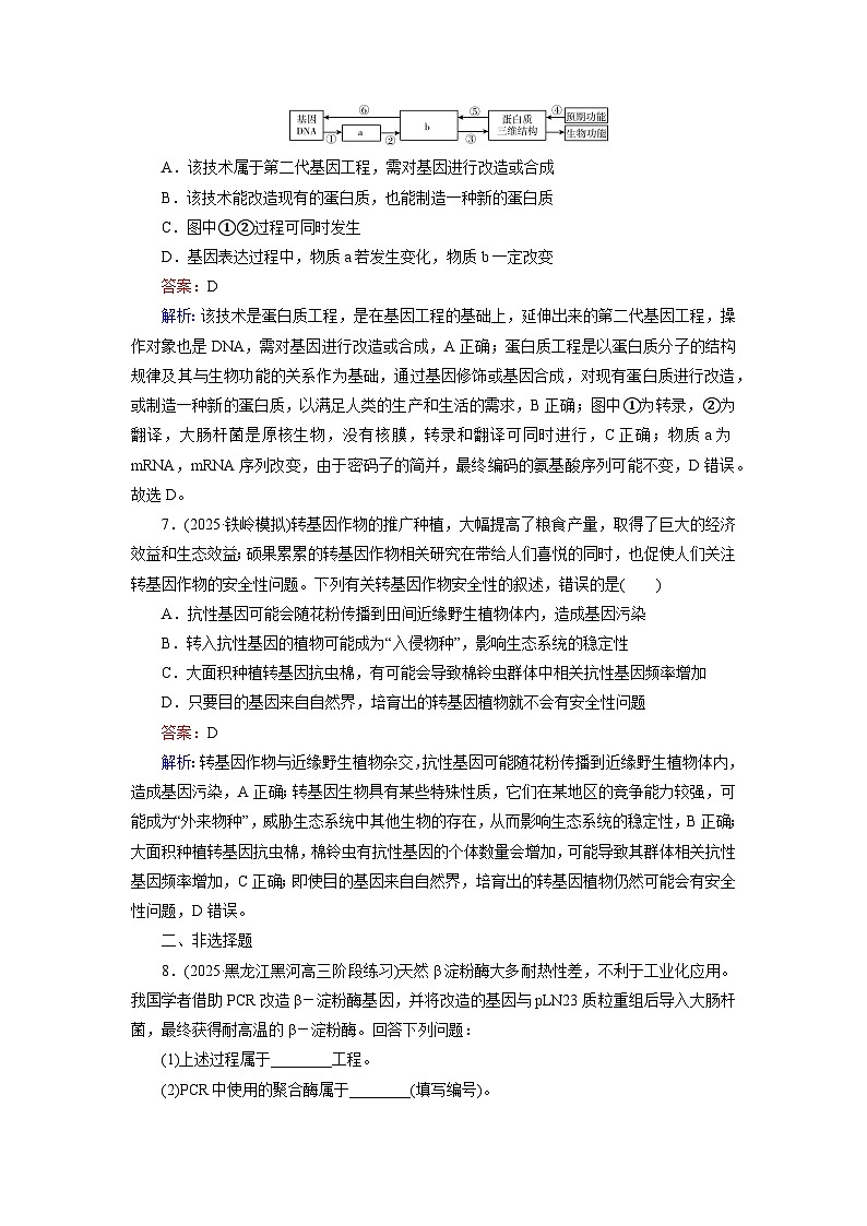 2026届高考生物一轮总复习提能训练练案46基因工程的基本工具和基本操作程序第3页