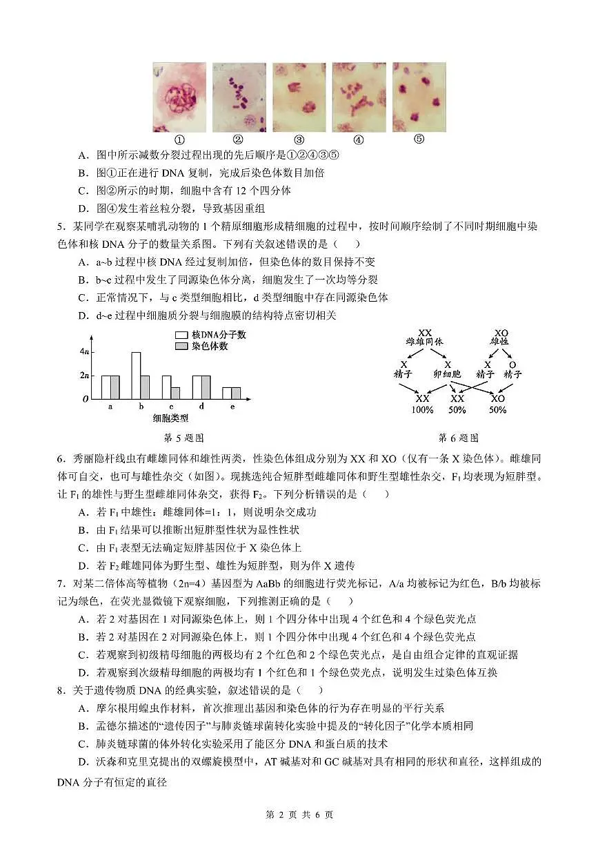 安徽省智学联考2024-2025学年高一下学期7月期末考试生物试卷(图片版含详解)第2页