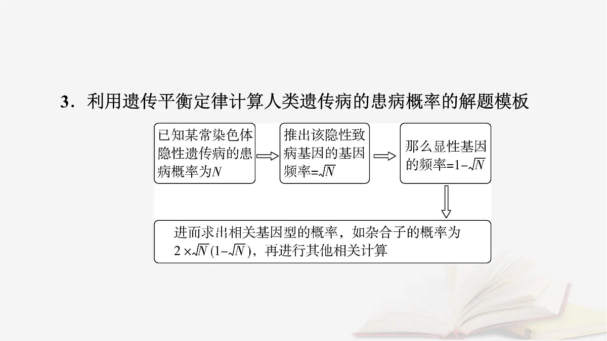 2026届高考生物一轮总复习必修2微专题11种群基因频率计算及应用课件第4页
