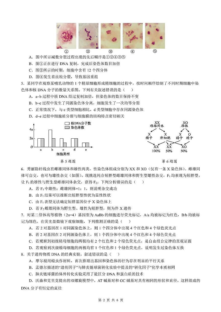 安徽省智学联考2024-2025学年高一下学期7月期末考试 生物 PDF版含解析第2页