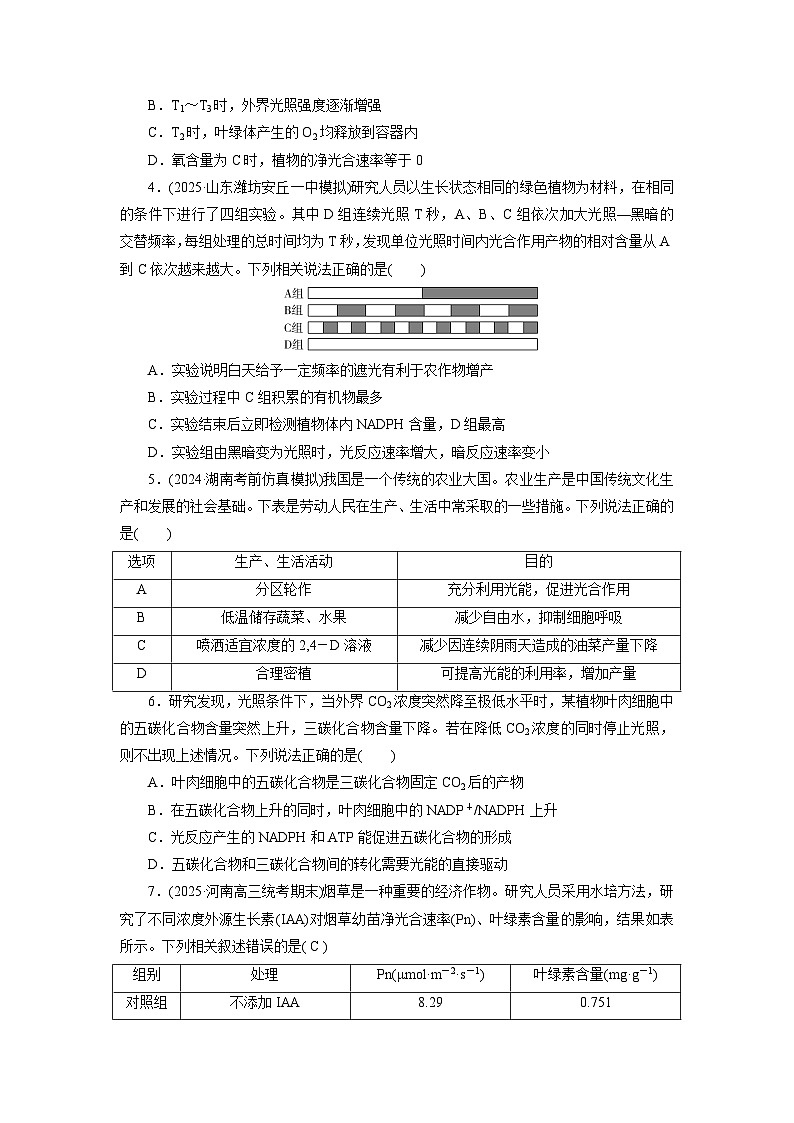2026届高考生物一轮总复习提能训练练案13影响光合作用的环境因素及其应用第2页