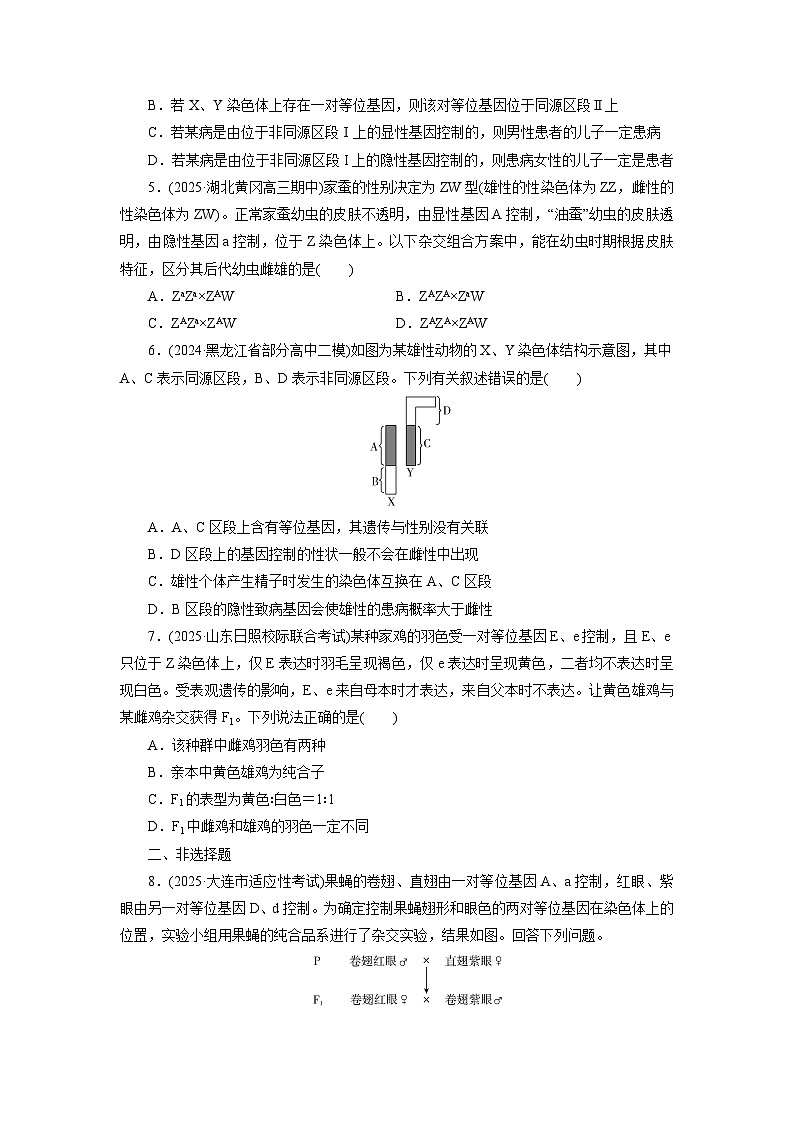 2026届高考生物一轮总复习提能训练练案20伴性遗传第2页