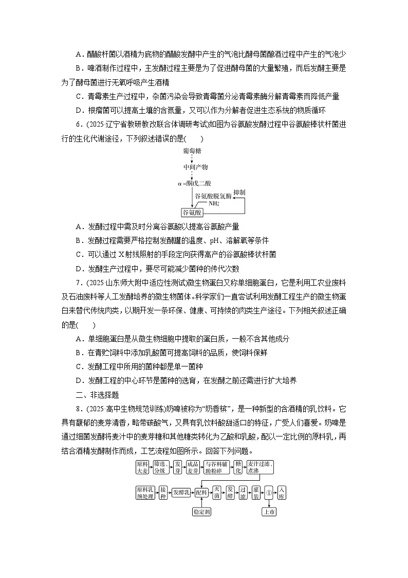 2026届高考生物一轮总复习提能训练练案40传统发酵技术的应用发酵工程及其应用第2页