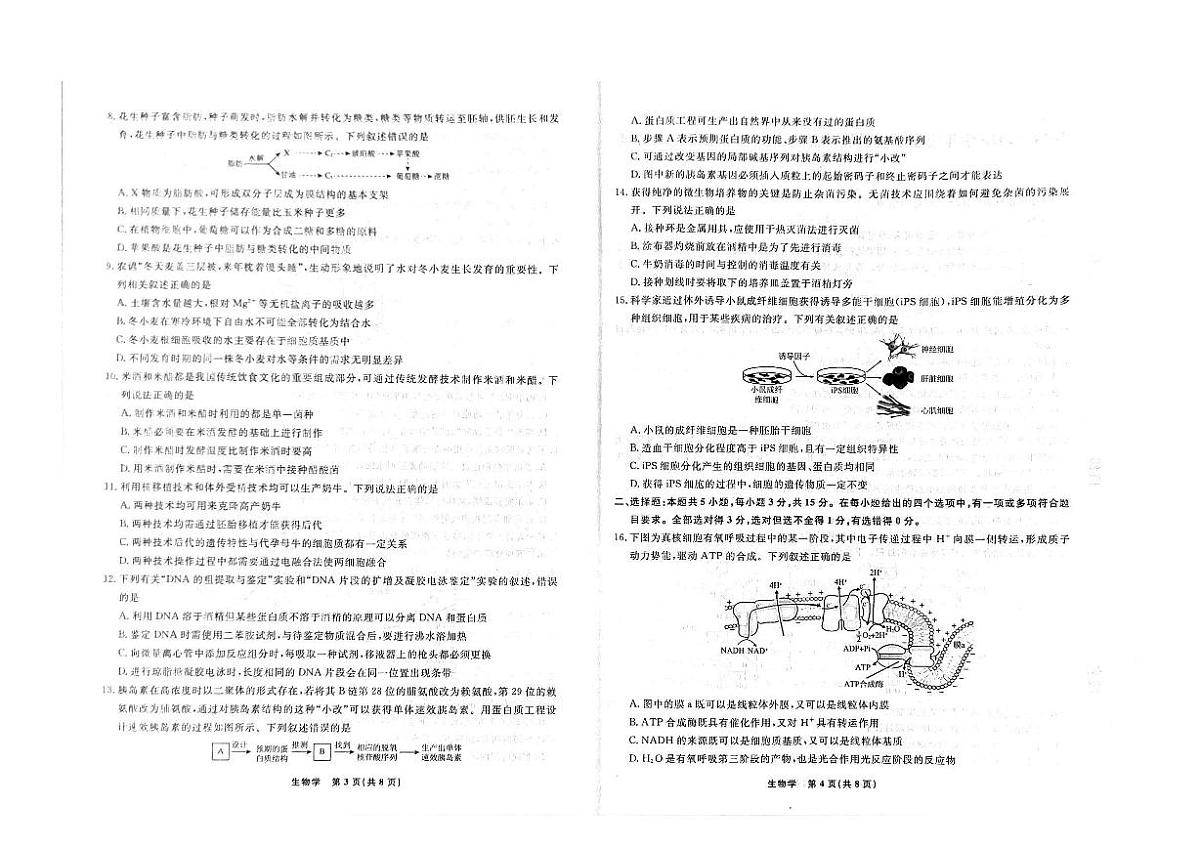 辽宁省县域重点2025届新高二下学期7月期末考-生物试题+答案第2页