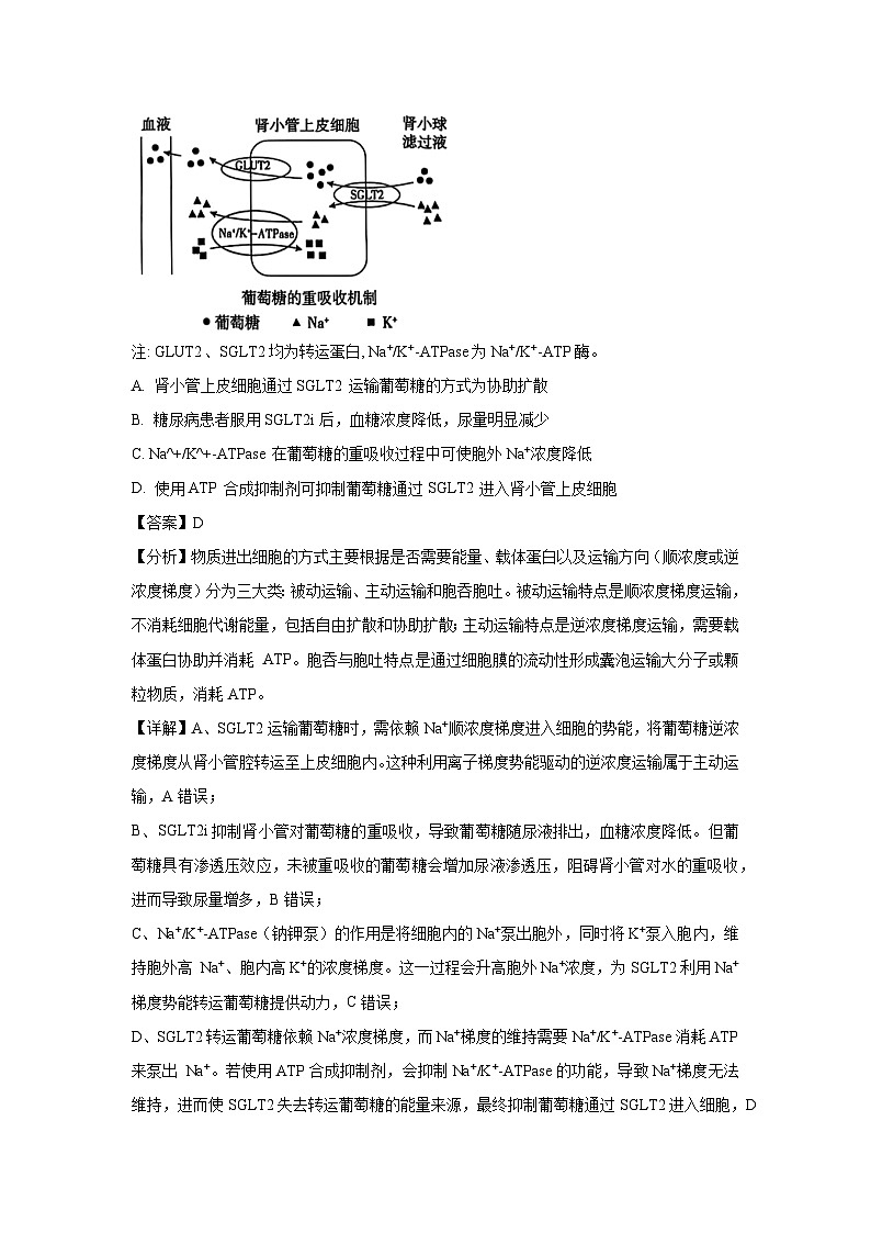 陕西省安康市安康市部分学校联合高考模拟预测生物试卷（解析版）第2页