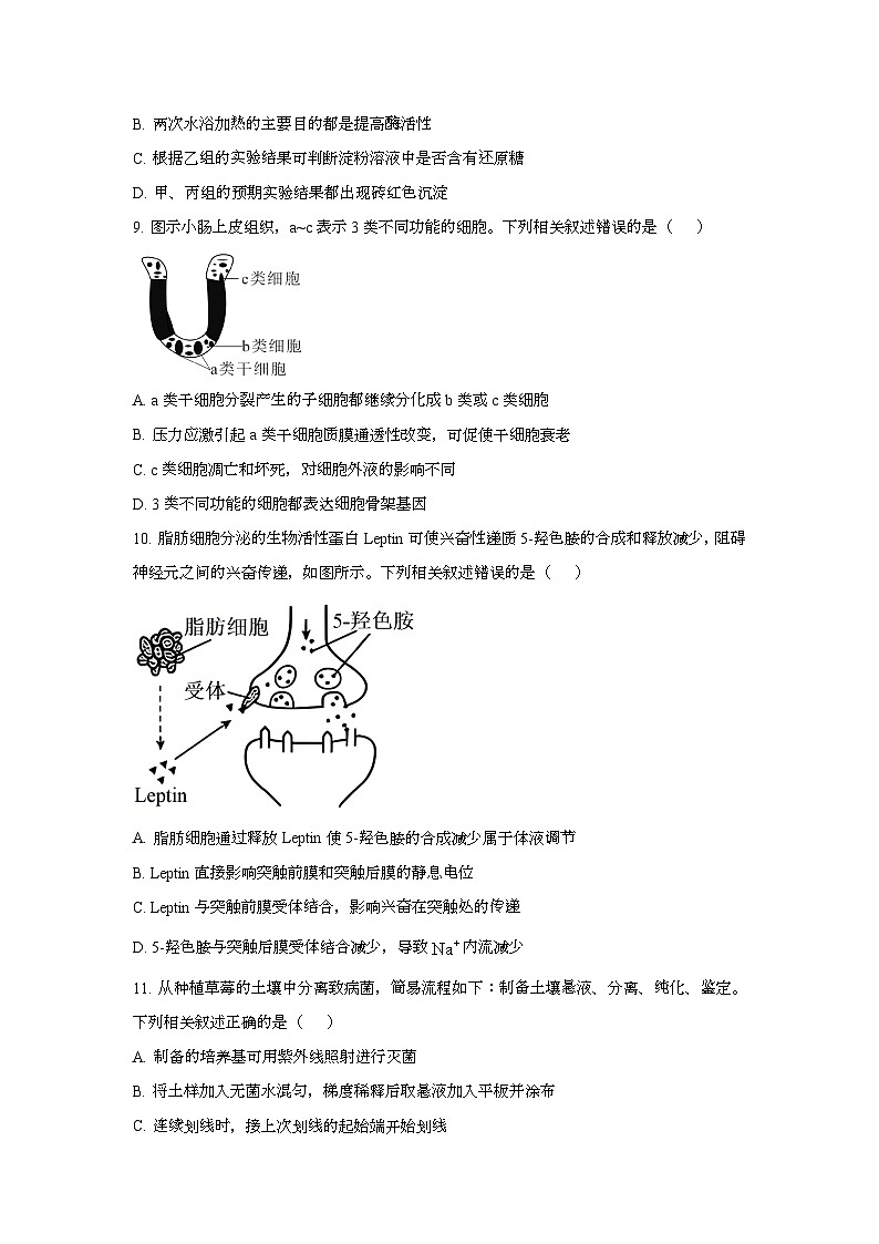 2025年6月江苏普通高中学业水平选择性考试生物试题[原卷]附答案第3页