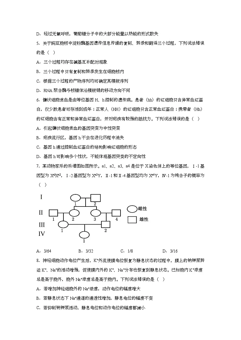 2025年6月山东普通高中学业水平选择性考试生物试题[原卷]附答案第2页