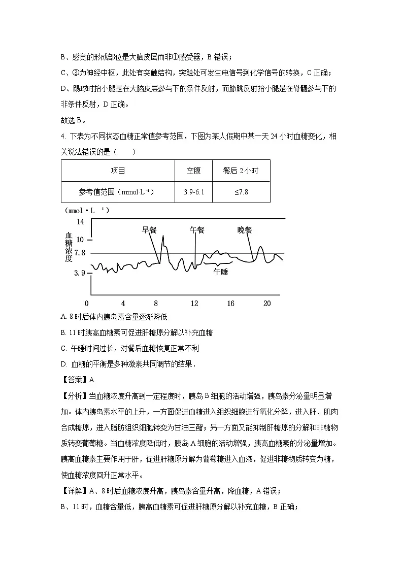 北京市房山区2024-2025学年高二上学期期末考试生物试卷（解析版）第3页