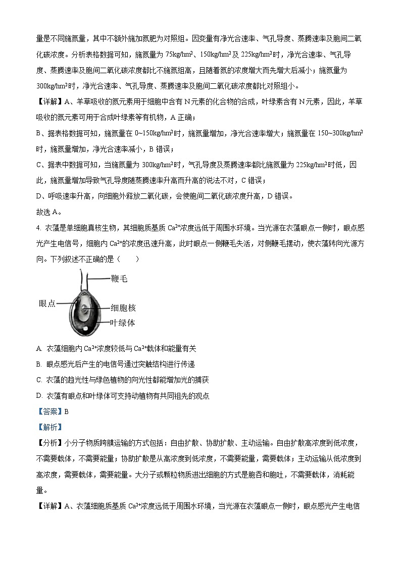 精品解析：北京市丰台区2024-2025学年高三上学期1月期末生物试题（解析版）第3页