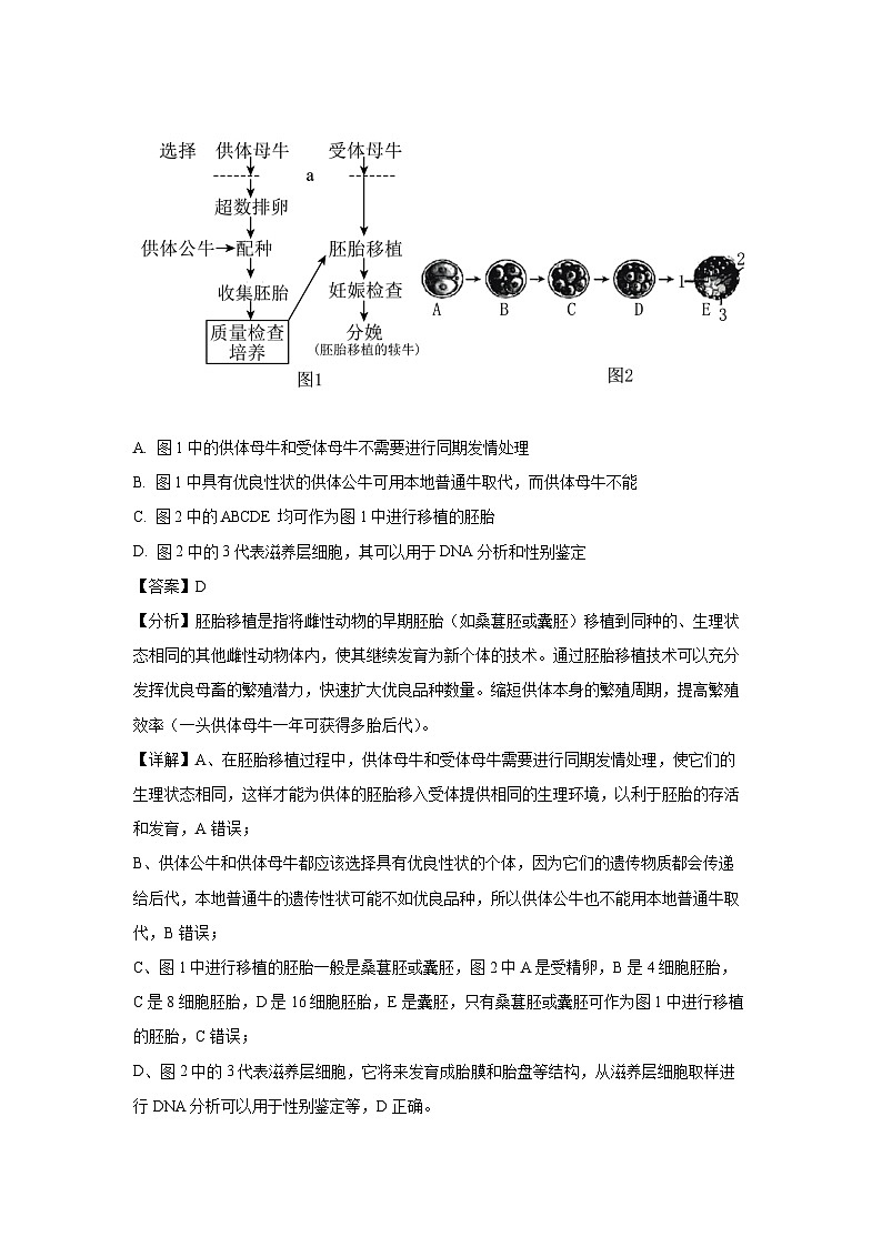 河北省部分示范高中2024-2025学年高二下学期期中真题生物试卷（解析版）第3页