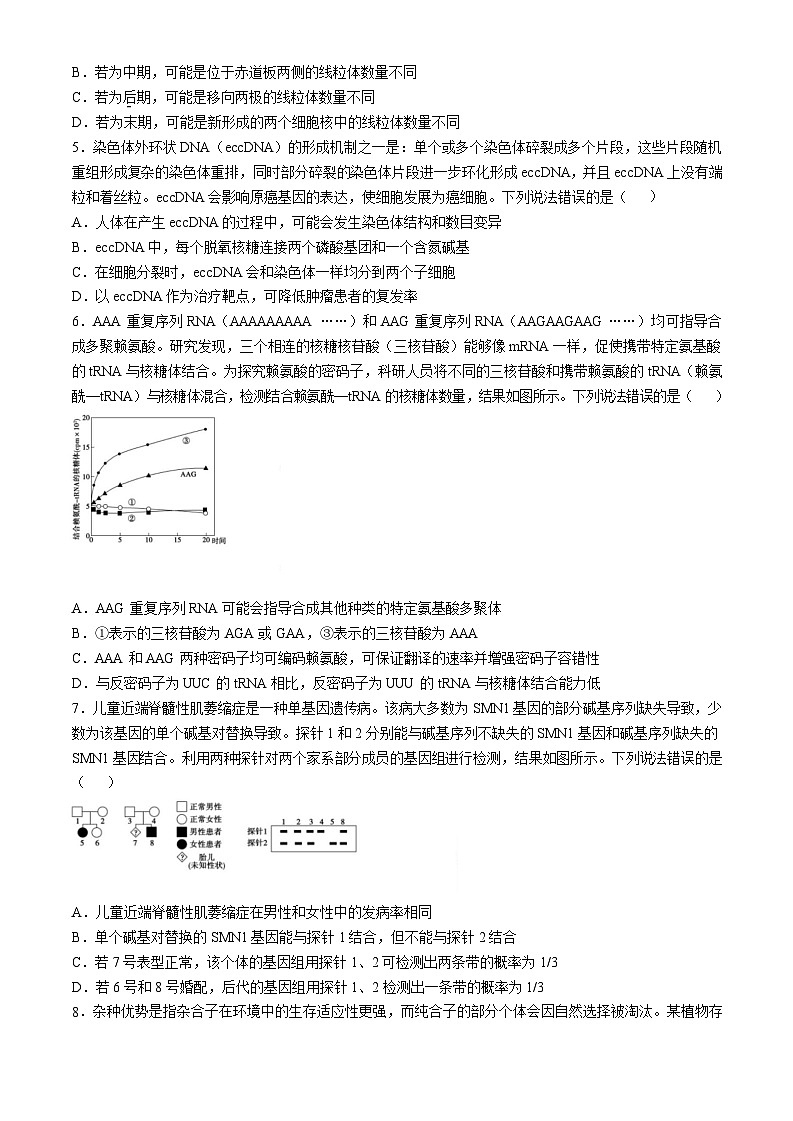 山东省优高联考德州市2025届高三下学期2月开学考-生物试题（含答案)第2页
