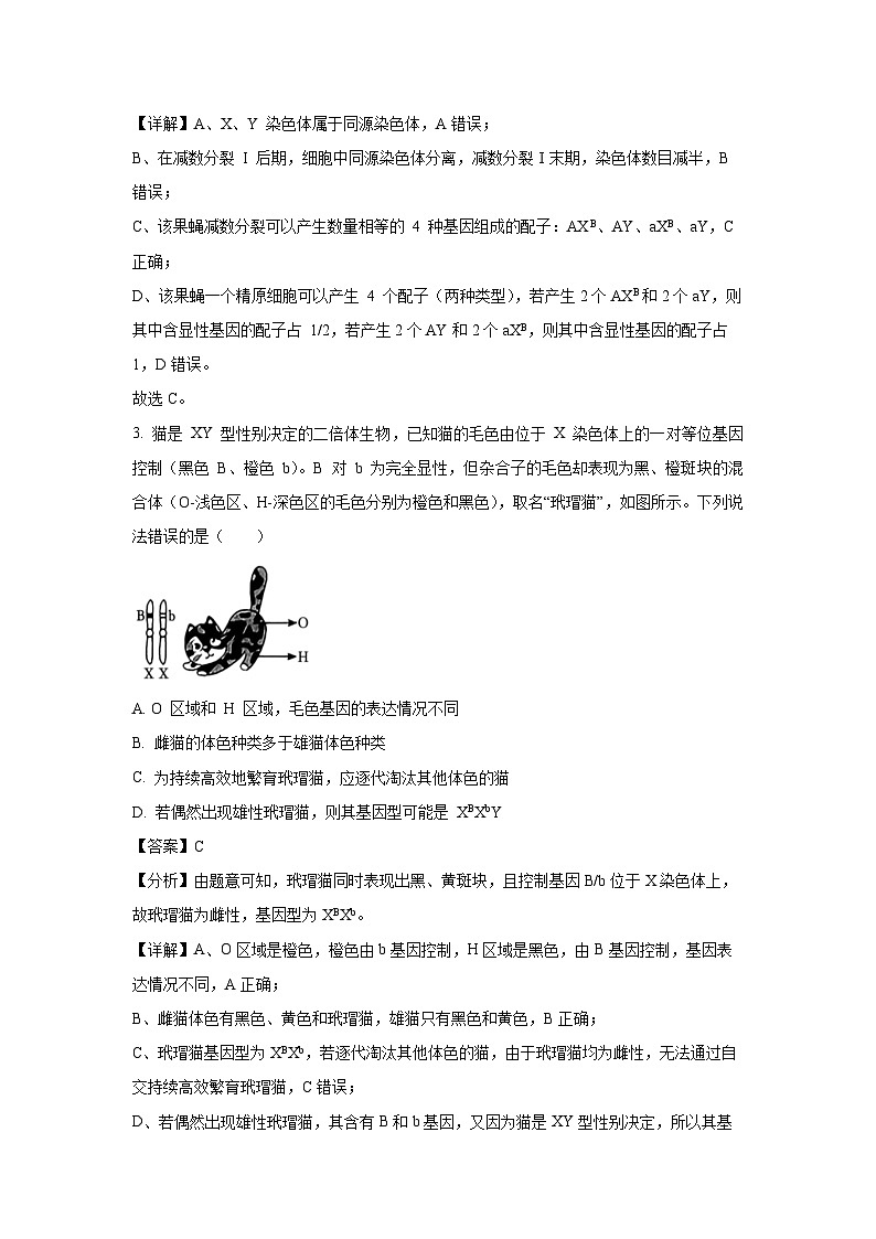 江苏省盐城市五校联考2024-2025学年高一下学期期中生物试卷（解析版）第2页