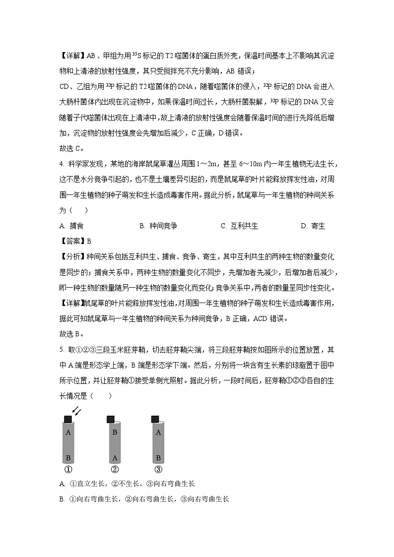 广东省部分学校20225届高三下5月月考生物试卷（解析版）第3页