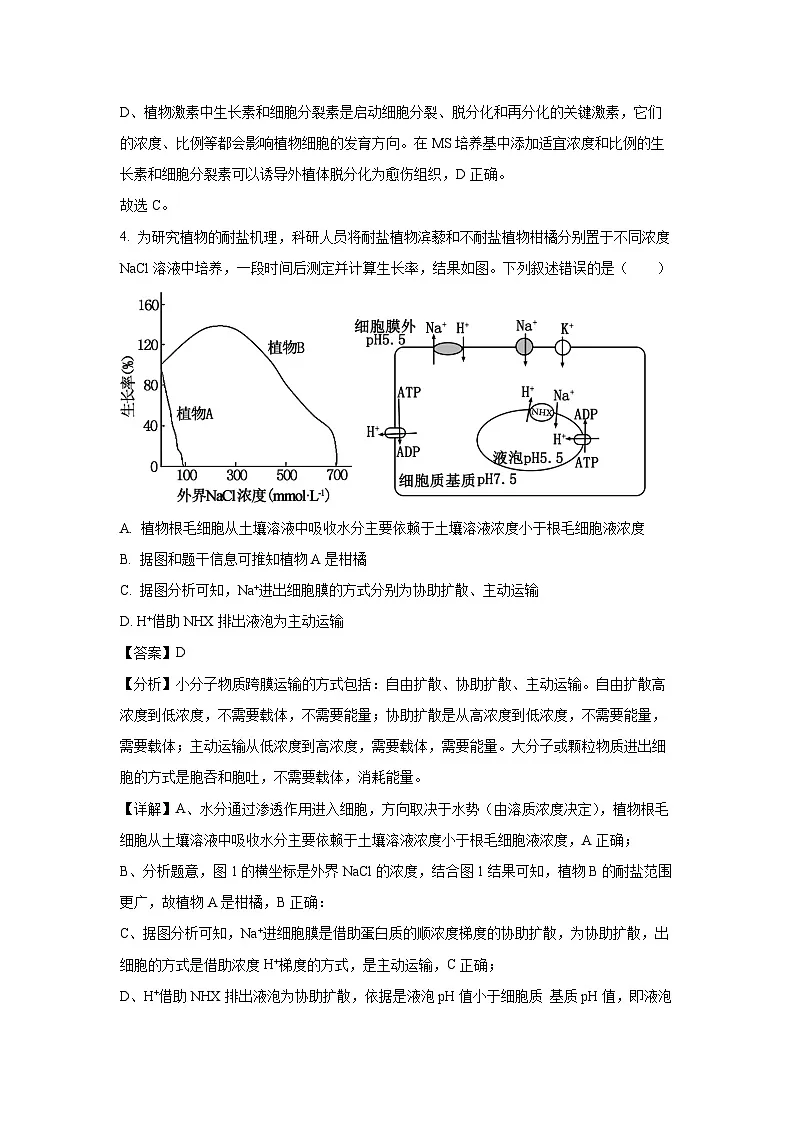 【生物】NT20名校联合体2024-2025学年高二下学期4月期中考试（解析版）第3页