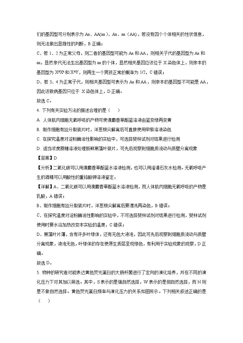 江苏省盐城联盟校2025届高三下学期模拟考试生物试卷（解析版）第3页