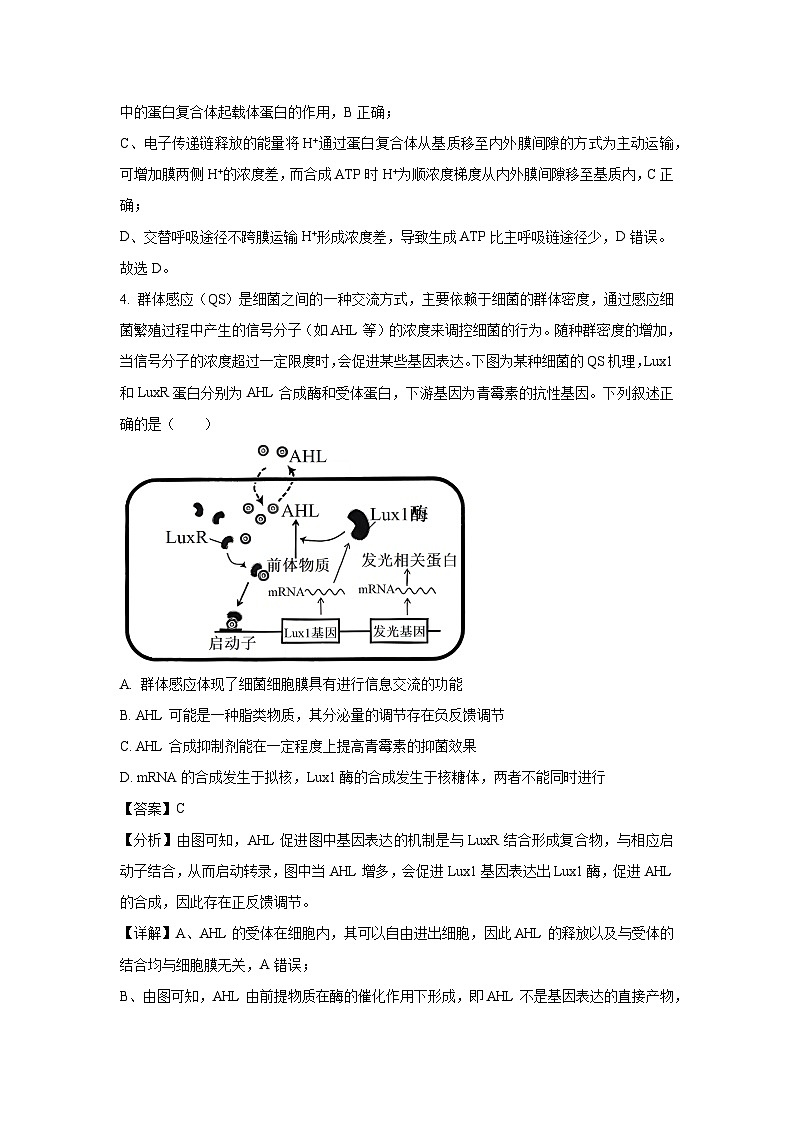 江西省部分学校2025届高三下学期模拟测试生物生物试卷（解析版）第3页