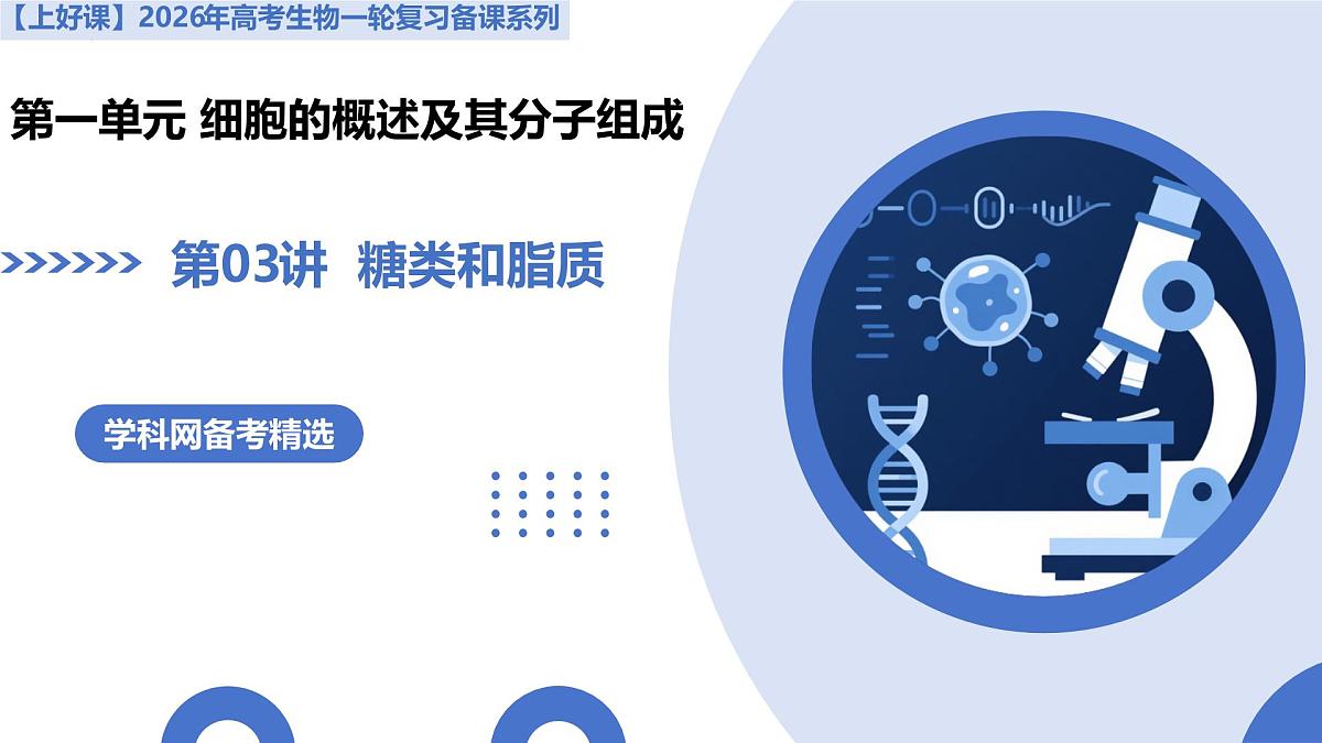 第03讲 糖类和脂质（复习课件）-2026年高考生物一轮复习讲练测（全国通用）第2页