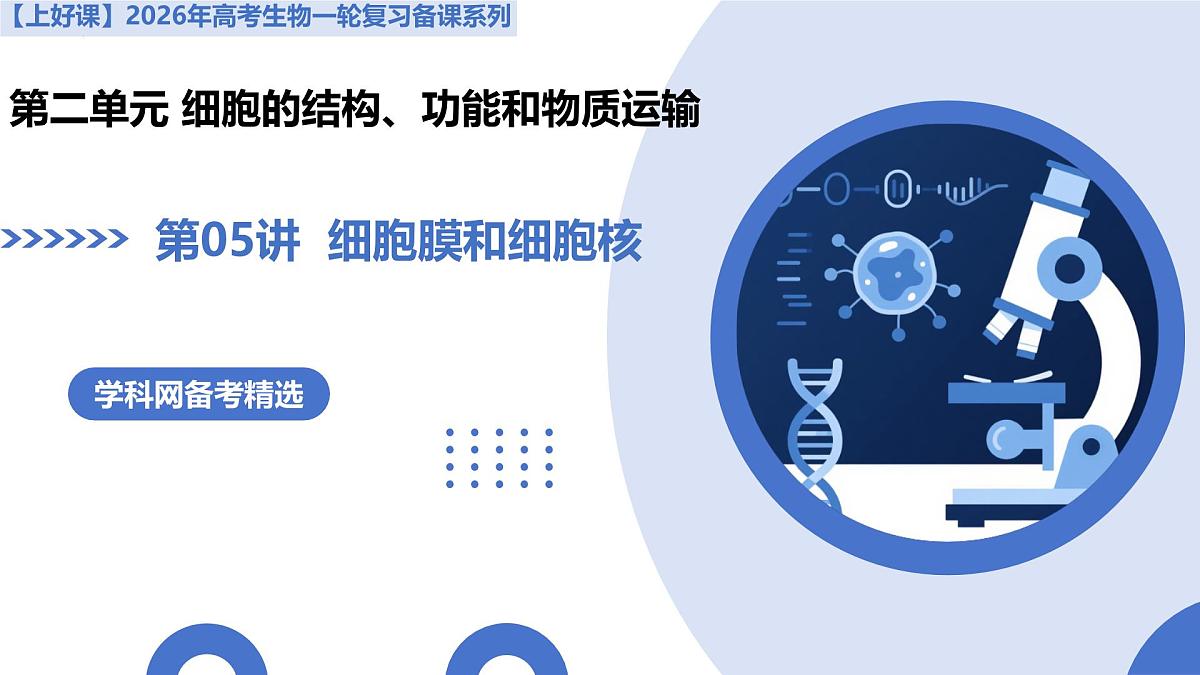 第05讲 细胞膜和细胞核（复习课件）-2026年高考生物一轮复习讲练测（全国通用）第2页