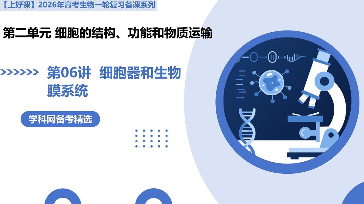 第06讲 细胞器和生物膜系统（复习课件）-2026年高考生物一轮复习讲练测（全国通用）第2页