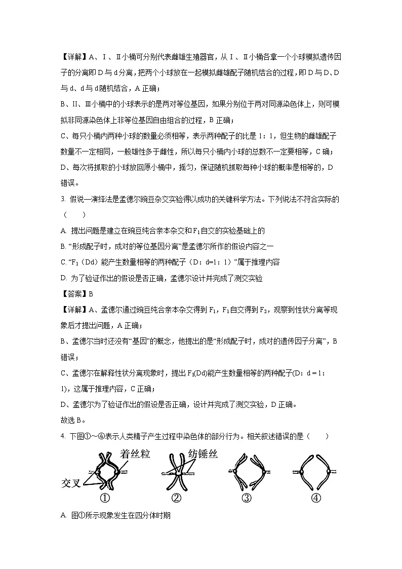 【生物】江苏省连云港市东海县高级中学2024-2025学年高一下学期5月月考试题（解析版）第2页
